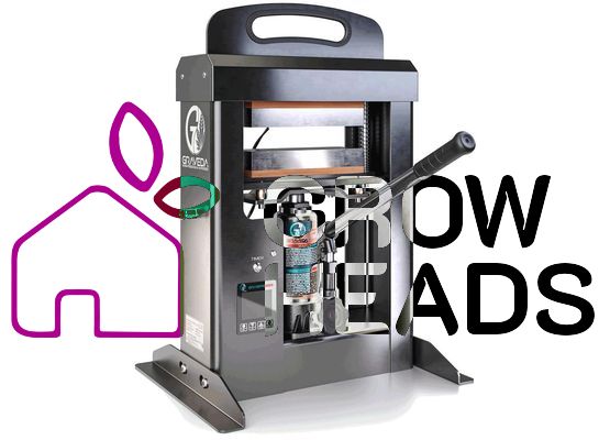 Graveda Graspresso - 20t Rosin Press mit 20 Tonnen Hydraulik Zylinder, 20x7,5cm Platten