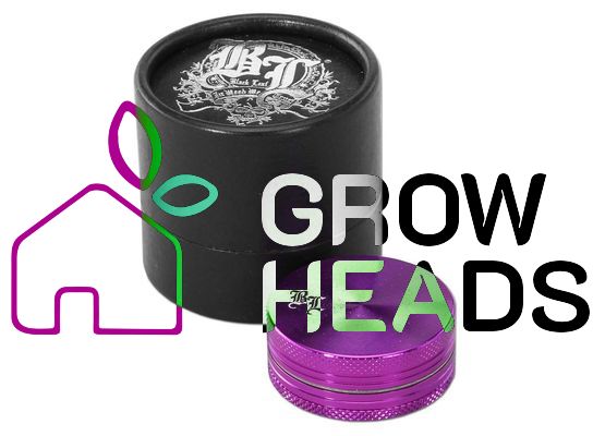 Black Leaf Alu-Grinder 2-tlg. anodisiert 40mm violett