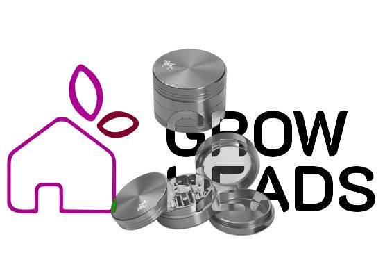 Black Leaf Aluminium Grinder 4-tlg. anodisiert mit Sieb 40mm grau