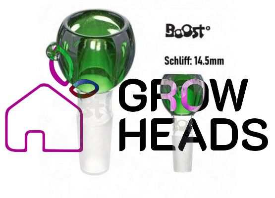Fumed Boost Glass Bowl- Green- 14.5mm Kopf Boost Grün