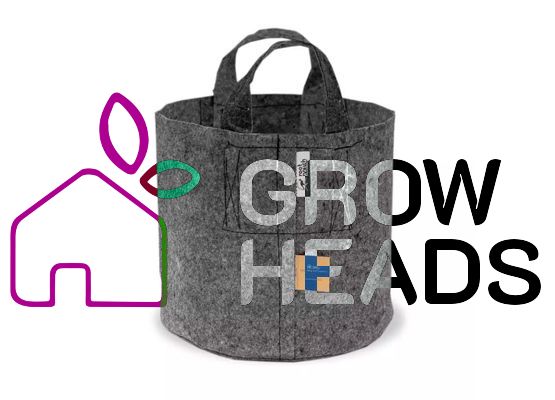 Root Pouch Stofftopf 39 Liter grau mit Griffen