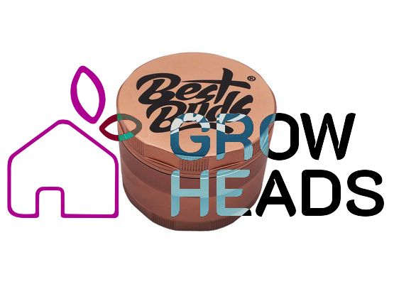 Best Buds Mighty Aluminium Grinder Rose Gold 4 Parts 60mm