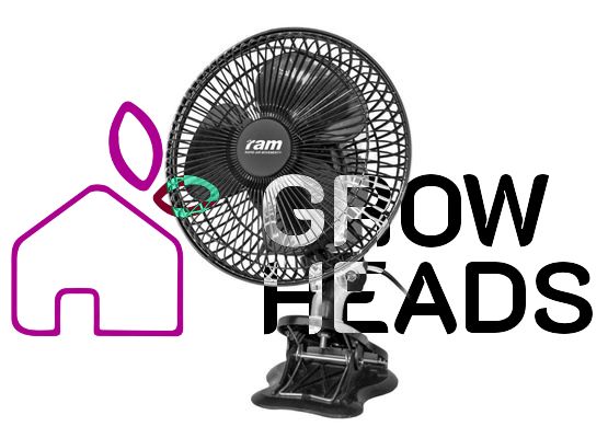 RAM Clipventilator, 180 mm, 20 W, mit Schwenkfunktion