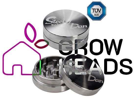 Black Leaf' 'Steely Dan' Edelstahl-Grinder 2-tlg. 59mm
