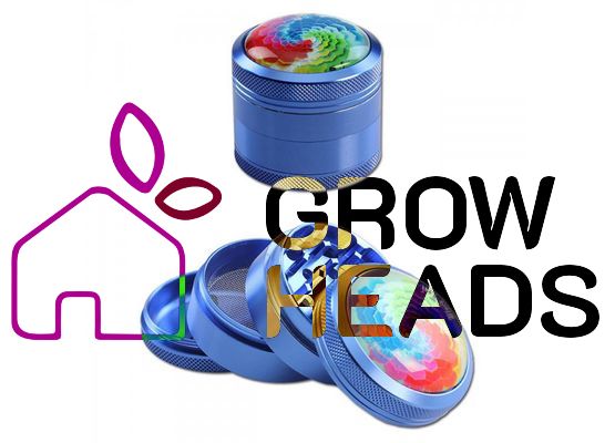 'Black Leaf' 'Mandala' Alu-Grinder 4-tlg. türkis Ø 50mm H 48mm Mit Glaskuppel