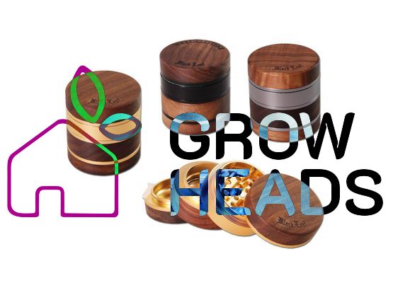 "Black Leaf" Alu/Nussholzgrinder 4-teilig 67mm