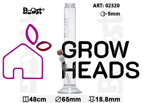 Boost Cane Glass Bong -H:48cm- Ø:65mm- Socket:18.8mm-
