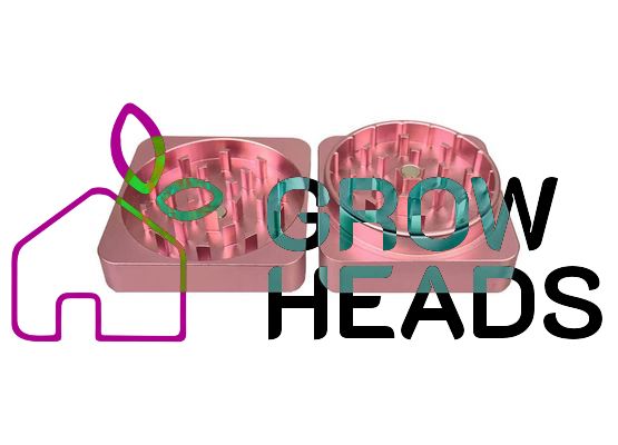 Best Buds Flat Square Aluminimum Grinder Flamingo 50mm