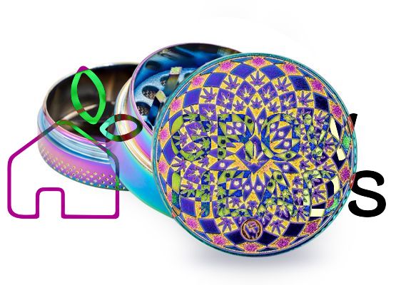 Grinder "Icy Leaf Pattern" Metal; 3-tlg.; Ø 40 mm