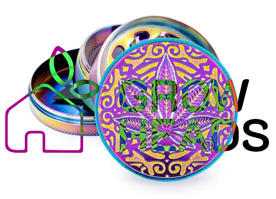 Grinder "Icy Trance Leaf", 4-tlg.: Ø 60 mm