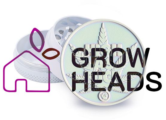 Grinder Metal "High as Fuck" Icy Pearl; 3-tlg.; Ø 40mm