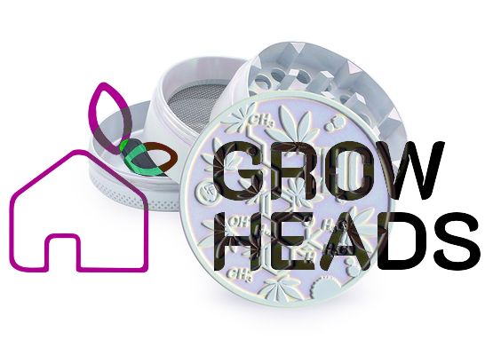 Grinder Metal "THC Molecule" Icy Pearl; 4-tlg.; Ø 50mm